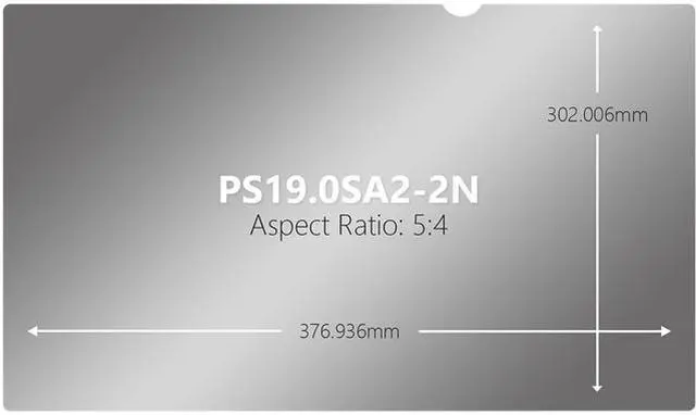 Alt view image 5 of 5 - V7 PS19.0SA2-2N Privacy Filter for 19" Desktop Monitors 5:4 Aspect Ratio