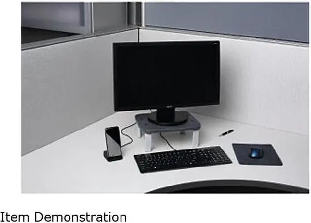Alt view image 3 of 5 - Kensington K60087 Monitor Stand with SmartFit System, 11 1/2 x 9 x 5, Black/Gray