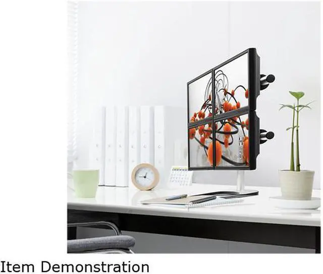 Alt view image 11 of 12 - Atdec VFS-Q VISIDEC Quad/Triple/Dual/Single Monitor Desk Mount - Freestanding Base - Loads up to 17.6lbs Flat or 13.5lbs Curved - VESA 75x75, 100x100