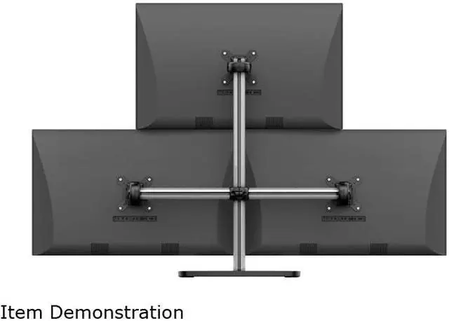 Alt view image 7 of 12 - Atdec VFS-Q VISIDEC Quad/Triple/Dual/Single Monitor Desk Mount - Freestanding Base - Loads up to 17.6lbs Flat or 13.5lbs Curved - VESA 75x75, 100x100