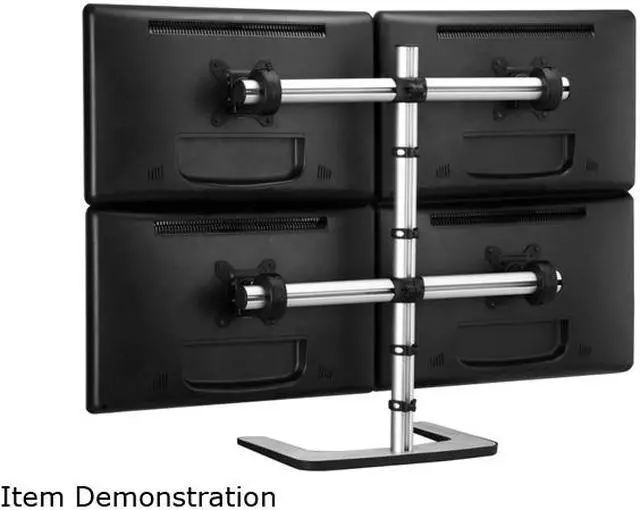 Alt view image 3 of 12 - Atdec VFS-Q VISIDEC Quad/Triple/Dual/Single Monitor Desk Mount - Freestanding Base - Loads up to 17.6lbs Flat or 13.5lbs Curved - VESA 75x75, 100x100