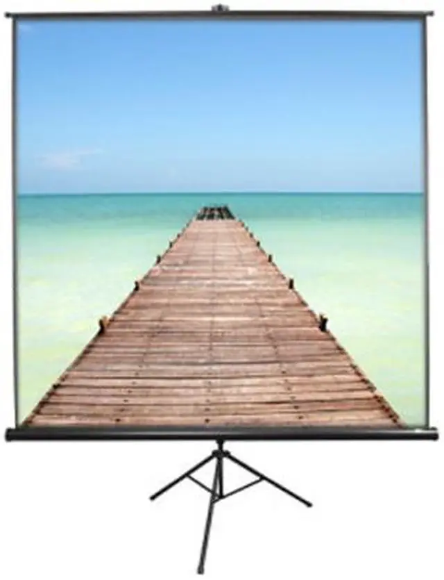 Main image of Elitescreens 60" HDTV(16:9) Floor Standing Tripod Portable Tripod Manual Pull Up Projection Screen (60" 16:9 AR) (MaxWhite) T60UWH