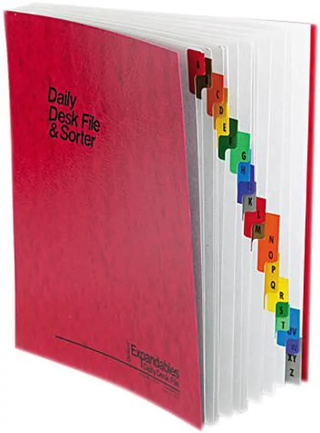 Main image of Pendaflex Expanding Desk File, 23 Dividers, Alpha, Letter-Size, Red Cover 11017