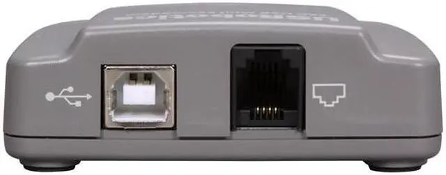 Alt view image 3 of 4 - U.S. Robotics USR5635 Mini Faxmodem 56Kbps USB Data: V.92, V.90, V.34, V.32bis, V.32, V.22bis, V.22, V.23, and V.21 Data Error Control/Compression: V.42/V42bis and MNP2-4/5 Fax: EIA 578 (Class 1) with V.17, V.29, V.27ter, Group 3