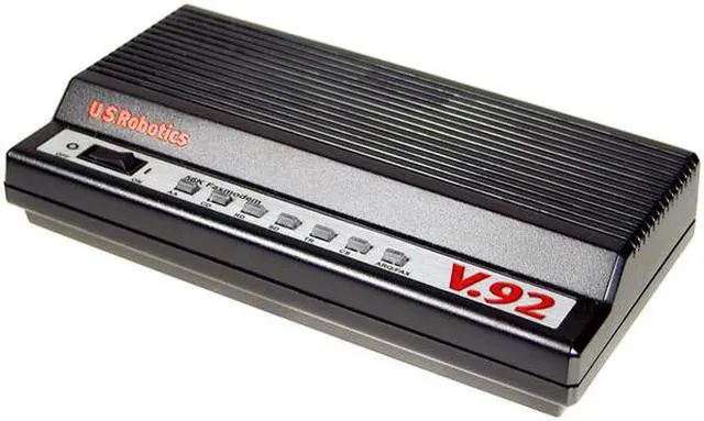 Alt view image 2 of 5 - U.S. Robotics USR5686E V.92 External Fax modem 56Kbps RS-232 (Serial Port) V.92 56 Kbps ITU standard V.90 56 Kbps ITU standard V.34 33.6 Kbps ITU standard Compatible with ITU and Bell standards from 56 Kbps to 1200 bps V.42/MNP 2-4 error co
