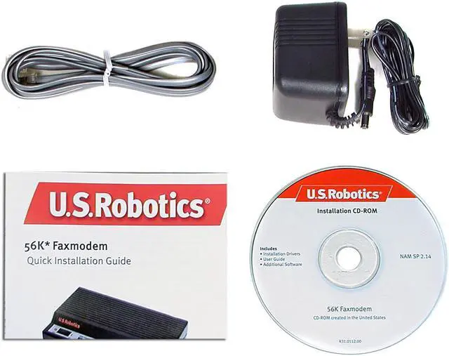 Alt view image 4 of 5 - U.S. Robotics USR5686E V.92 External Fax modem 56Kbps RS-232 (Serial Port) V.92 56 Kbps ITU standard V.90 56 Kbps ITU standard V.34 33.6 Kbps ITU standard Compatible with ITU and Bell standards from 56 Kbps to 1200 bps V.42/MNP 2-4 error co