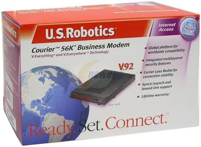 Alt view image 4 of 4 - U.S. Robotics USR3453B Business Modem 56Kbps RS-232 (Serial Port) V.92 and earlier ITU standards