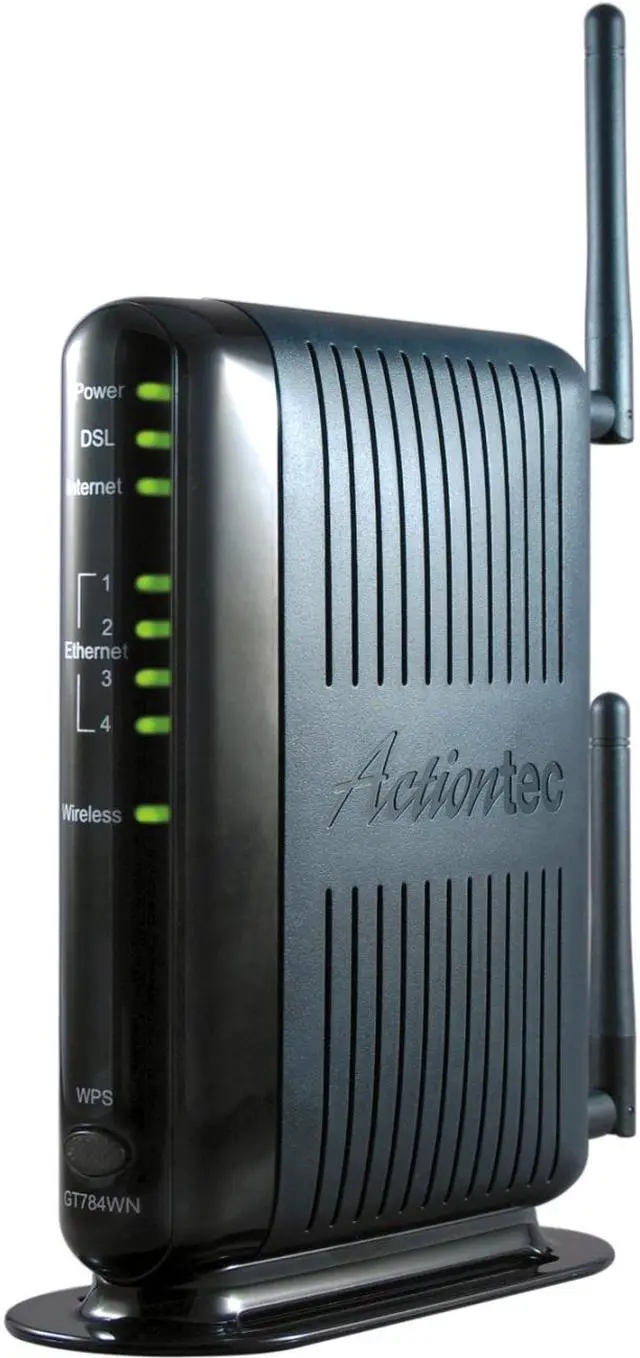 Alt view image 2 of 2 - Actiontec GT784WNCA Wireless N DSL Modem Router 4 x 10/100 BaseT Ethernet LAN 802.11b/g/n
