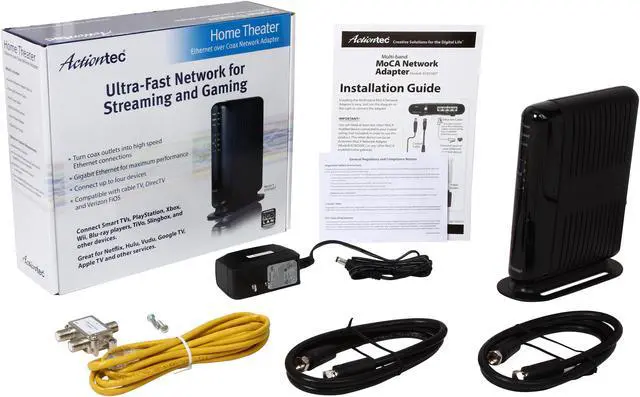 Alt view image 6 of 6 - Actiontec Multi-band MoCA Home Theater Coax Network Adapter (ECB3500T)