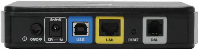 Alt view image 3 of 6 - D-Link DSL-2320B ADSL2/2+ Ethernet/USB Modem 24Mbps Downstream, 3.5Mbps Upstream ADSL Port (RJ-11) 10/100 Ethernet Port (RJ-45) USB 1.1 Port ADSL Standards: Multi-mode  Full-rate ANSI T1.413 Issue 2  ITU-T G.992.1 (G.dmt) Annex A/C/I  ITU-T
