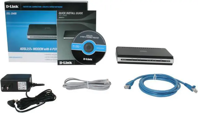 Alt view image 5 of 5 - D-Link DSL-2540B ADSL2/2+ Modem with 4-Port Ethernet Router TR067/069 ADSL Standards
Multi-mode
Full-rate ANSI T1.413 Issue 2
ITU-T G.992.1 (G.dmt) Annex A/C/I
ITU-T G.992.2 (G.lite) Annex A/C
ITU-T G.994.1 (G.hs)
ADSL2 Standards
ITU-T G.99