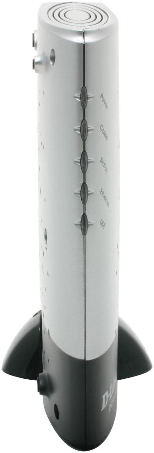 Alt view image 3 of 8 - D-Link DCM-202 Broadband Cable Modem 43Mbps Downstream,10Mbps Upstream 1 x 10/100 Fast Ethernet Port (Auto MDI/MDI-x)  1 x USB Port  1 x CATV-Coaxial Female Connector DOCSIS 2.0 Certified  DOCSIS 1.1 Compatible  DOCSIS 1.0 Compatible  IEEE