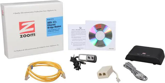 Alt view image 5 of 5 - Zoom 5715-02-00AG ADSL Modem 24Mbps Downstream, 1Mbps Upstream Ethernet Port