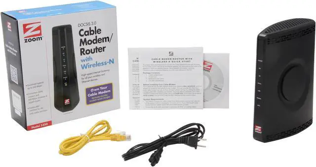 Alt view image 5 of 5 - Zoom 5350-00-00 5350 Wireless Cable Modem Router Ethernet Port IEEE 802.11n