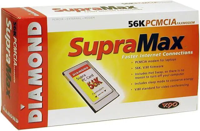 Alt view image 4 of 4 - DIAMOND SupraMax SM56PCM PCMCIA 56K Modem