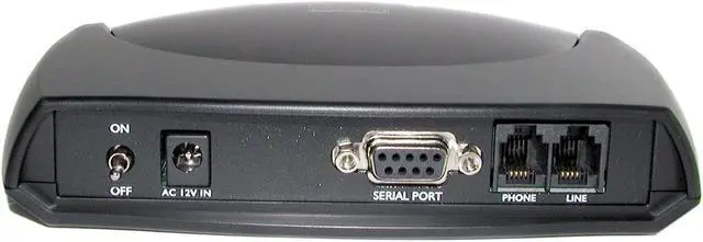 Alt view image 3 of 5 - Creative V.92 7000000003080 Serial External Modem 56Kbps RS-232 (Serial Port) V.92 and earlier ITU standards, Bell 103, Bell 212