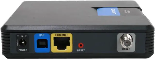 Alt view image 3 of 7 - LINKSYS CM100 Cable Modem with USB and Ethernet Connections Ethernet Port DOCSIS 1.0, DOCSIS 1.1 Certified, DOCSIS 2.0 Certified, IEEE 802.3, IEEE 802.3u, USB1.1