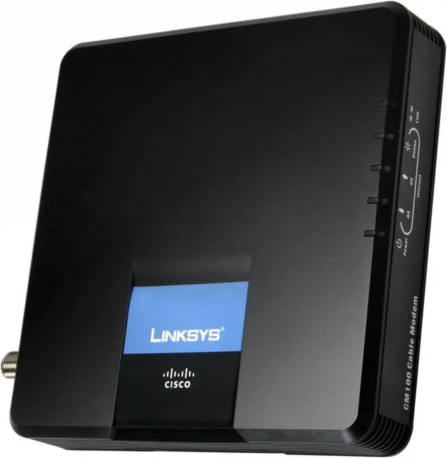 Main image of LINKSYS CM100-RM Cable Modem with USB and Ethernet Connections Ethernet Port DOCSIS 1.0, DOCSIS 1.1 Certified, DOCSIS 2.0 Certified, IEEE 802.3, IEEE 802.3u, USB1.1