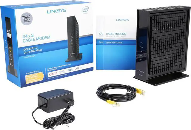 Alt view image 7 of 6 - Linksys CM3024 DOCSIS 3.0 (24 x 8) Cable Modem