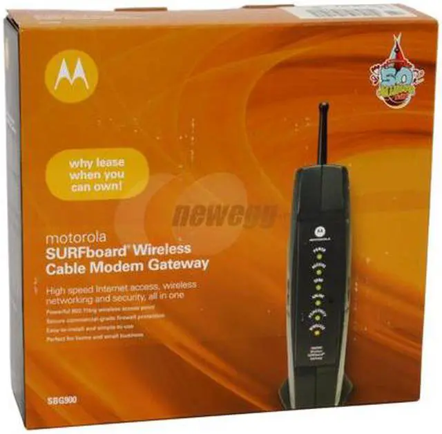 Alt view image 7 of 7 - MOTOROLA SBG900 SURFboard Wireless Cable Modem Gateway 38Mbps Downstream, 30Mbps Upstream Ethernet Port IEEE 802.11, IEEE 802.11b, DSSS, 802.11g OFDM IEEE 802.3, IEEE 802.3u