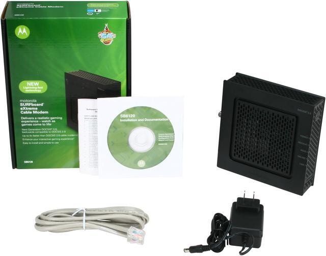 Alt view image 4 of 4 - MOTOROLA SB6120 Cable Modem SURFboard eXtreme 160Mbps in DOCSIS mode and 195Mbps in EuroDOCSIS mode Ethernet Port DOCSIS 3.0