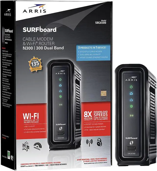 Alt view image 4 of 4 - ARRIS SBG6580 SURFboard Wireless Cable Modem Gateway