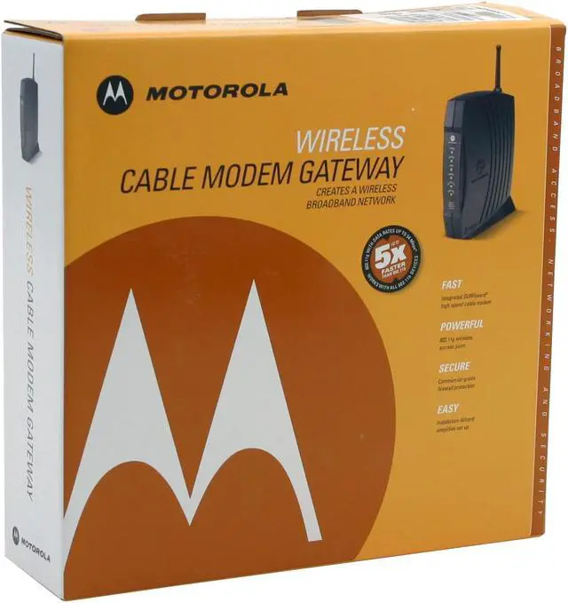 Alt view image 6 of 6 - MOTOROLA SBG900 Wireless Cable Modem Gateway 38Mbps Downstream, 30Mbps Upstream USB, Ethernet 10/100Base-T (auto sensing) IEEE 802.11; IEEE 802.11b/g; IEEE 802.3; IEEE 802.3u