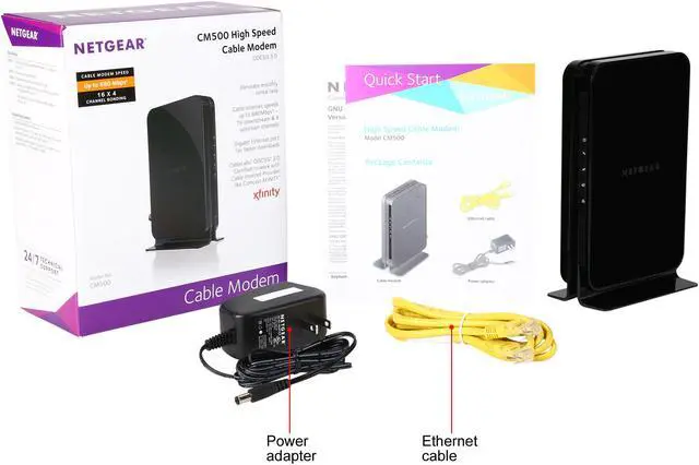 Alt view image 8 of 7 - NETGEAR (16x4) DOCSIS 3.0 Cable Modem, Max download speeds of 686Mbps, Certified for Xfinity from Comcast, Spectrum, Cox, Cablevision & more (CM500)