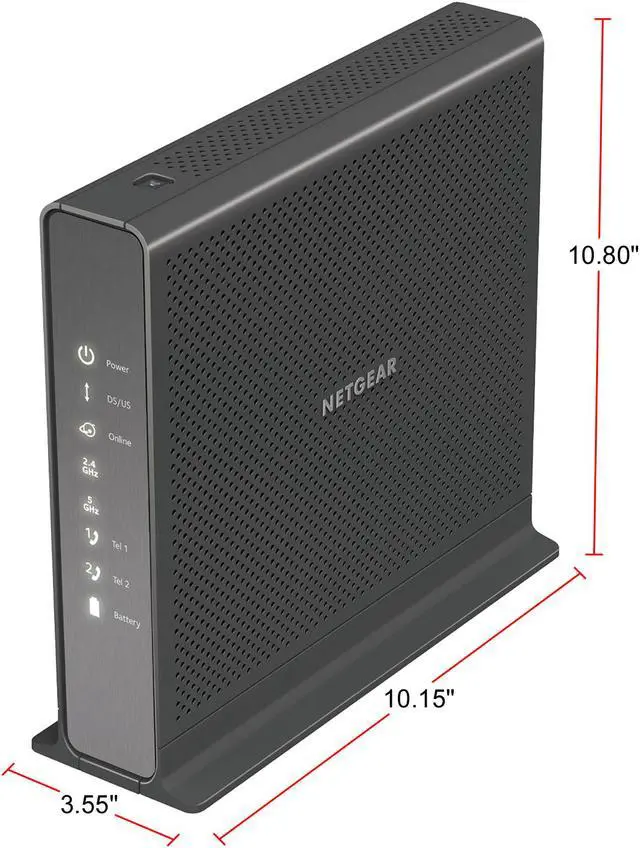 Alt view image 3 of 7 - NETGEAR Nighthawk AC1900 (24x8) DOCSIS 3.0 WiFi Cable Modem Router Combo For XFINITY Internet & Voice Ideal for Xfinity Internet and Voice services (C7100V)