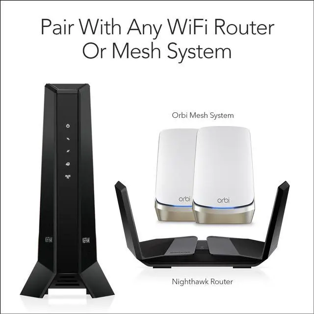 Alt view image 4 of 5 - NETGEAR Nighthawk Multi-Gig Cable Modem (CM2000) - Compatible With All Cable Providers Incl. Xfinity, Spectrum, Cox - For Cable Plans up to 2.5Gbps - DOCSIS 3.1