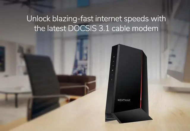 Alt view image 4 of 10 - Netgear Nighthawk CM2500 DOCSIS 3.1 Mid/High-Split Multi-Gig 2Gbps Cable Modem, CM2500-100NAS