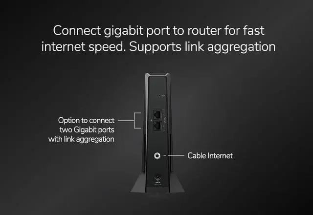 Alt view image 7 of 10 - Netgear Nighthawk CM2500 DOCSIS 3.1 Mid/High-Split Multi-Gig 2Gbps Cable Modem, CM2500-100NAS
