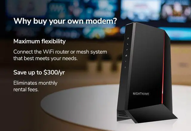 Alt view image 9 of 10 - Netgear Nighthawk CM2500 DOCSIS 3.1 Mid/High-Split Multi-Gig 2Gbps Cable Modem, CM2500-100NAS