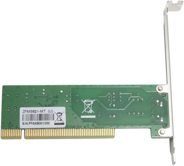 Alt view image 4 of 6 - Zonet ZFM5621-MT Motorola V.92 Data Fax Modem 56Kbps PCI Bus (Plug & Play) V.92 and earlier ITU standards
