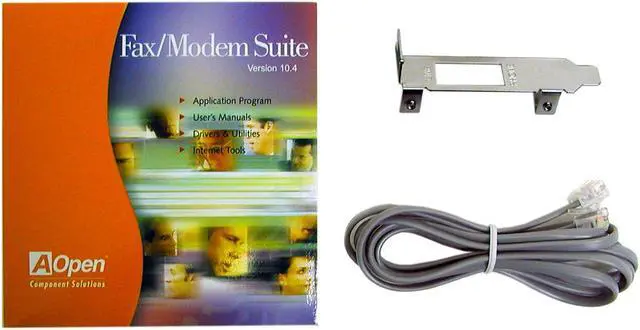 Alt view image 3 of 4 - AOpen FM56-PLX Modem 56Kbps PCI Bus (Plug & Play) V.92 and earlier ITU standards, G III