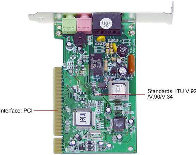 Alt view image 2 of 4 - Apollo ENF656-GHW-INPR 56K V.92 PCI Fax Modem 56Kbps PCI Bus (Plug & Play) V.92 and earlier ITU standards