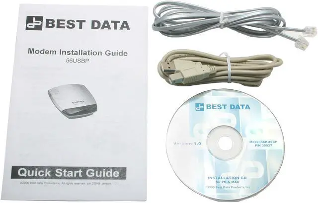 Alt view image 4 of 5 - BEST DATA 56USB-P Plus V.92 Controller-based DATA/FAX MODEM 56Kbps USB Data Standards Supports the following communication standards: V.92 lite (V.92 Functions Supported Except PCM Upstream) (56K) ITU-T V.90 ITU-T V.34 V.32 bis V.32 V.22 bi