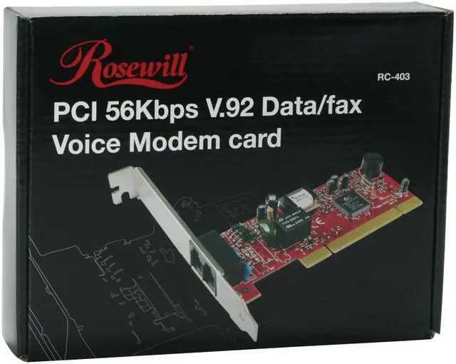 Alt view image 7 of 7 - Rosewill RC-403 Conexant 56Kbps PCI Bus (Plug & Play) Modem - WINDOWS VISTA READY