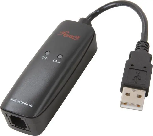 Main image of Rosewill RNX-56USB-AG V.92/56K USB 2.0 (Plug & Play) Software Based Data/Fax/TAM Modem - Windows7 Ready