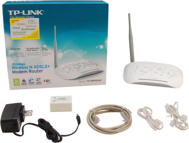 Alt view image 6 of 6 - TP-LINK TD-W8951ND 150Mbps Wireless N ADSL2+ Modem Router