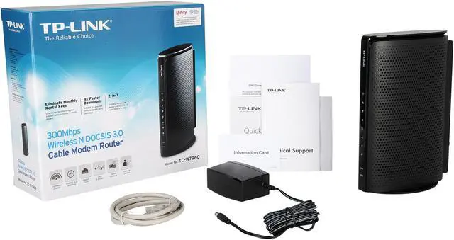Alt view image 5 of 5 - TP-LINK TC-W7960 N300 DOCSIS 3.0 (8x4) Wireless Wi-Fi Cable Modem Router