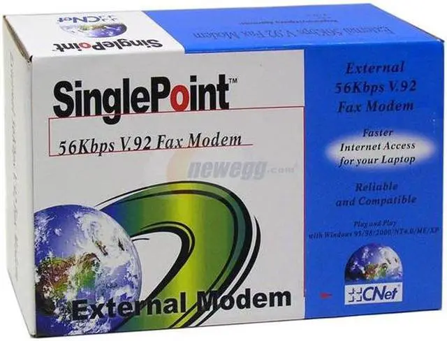 Alt view image 4 of 4 - CNet CN5614XR External Data/Fax Modem 56Kbps RS-232 (Serial Port) V.92 and earlier ITU standards, Bell 103, Bell 212