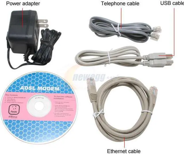 Alt view image 4 of 5 - ENCORE ENDSL-AR ADSL Modem with Single Port Router Maximum downstream rate up to 8 Mbps Maximum upstream rate up to 1 Mbps USB and Ethernet 10/100Base-T Supported ADSL Standards: ANSI T1.413 issue 2 ITU-T G.992.1 (G.dmt) ITU-T G.992.2 (G.li