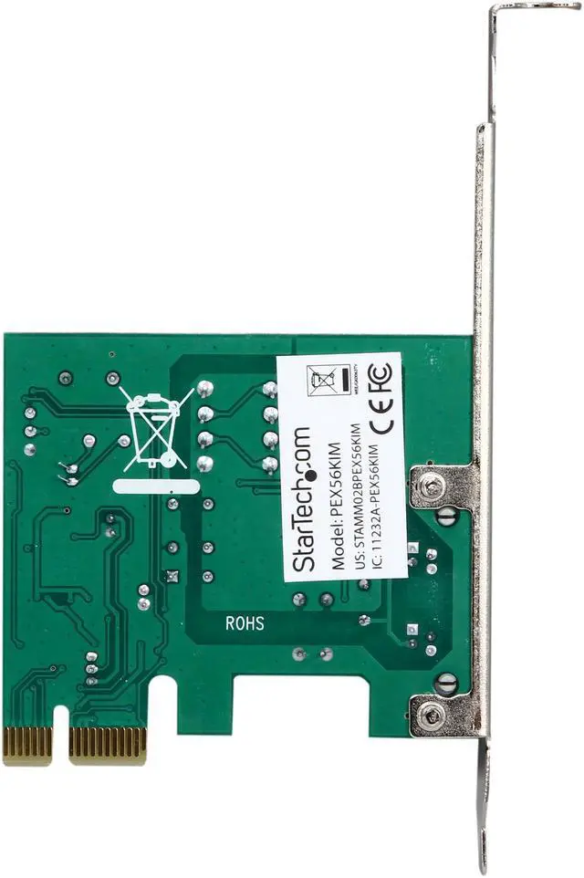 Alt view image 3 of 4 - StarTech PEX56KIM Internal PCI Express V.92 56K Data Fax Modem - PCIe Dial Up Modem