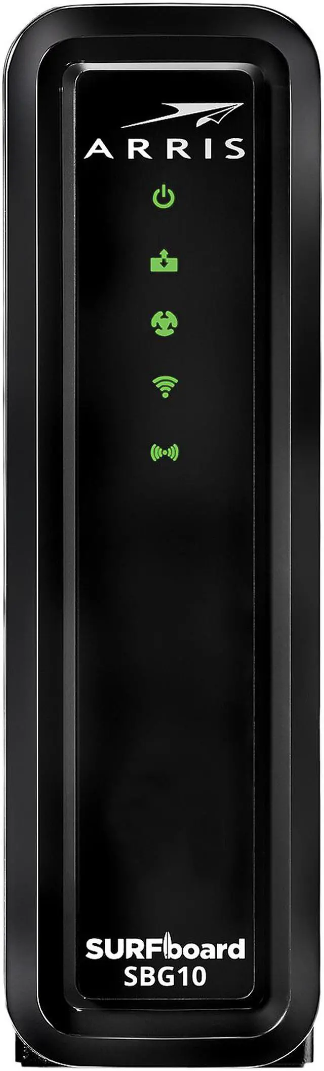 Alt view image 3 of 5 - ARRIS SURFboard SBG10 2-in-1 Cable Modem & AC1600 Dual-Band Wi-Fi Router, DOCSIS 3.0, Max 686 Mbps Speeds, Gigabit Ethernet, Black