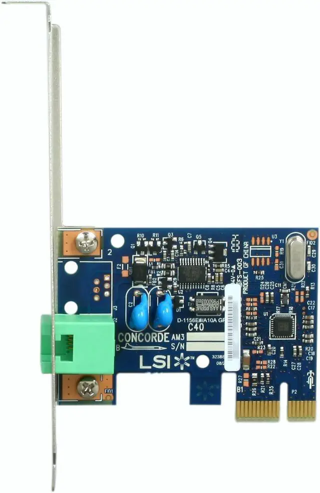 Alt view image 3 of 5 - HP FH970AA International SoftModem 56Kbps PCI Express ITU-T V.90, ITU-T, ITU-T V.34, V.44, V.42, V.42bis21, V.32bis, Bell 212A, and Bell 103
