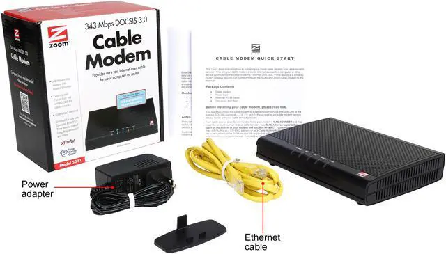 Alt view image 7 of 7 - Zoom 5341J 343 Mbps DOCSIS 3.0 8X4 Cable Modem-Certified Refurbished