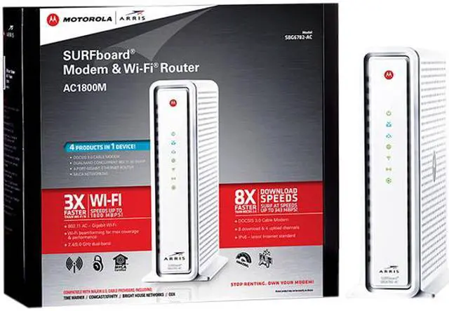 Alt view image 4 of 4 - ARRIS SurfBoard Extreme SBG6782-AC DOCSIS 3.0 AC1750 Cable Modem WiFi Router with build in MoCA (SBG6782-AC)