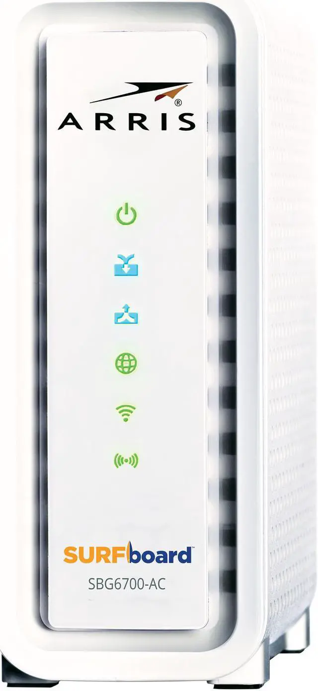 Alt view image 3 of 4 - ARRIS SURFboard SBG6700AC DOCSIS 3.0 Cable Modem & AC1600 Dual Band Gigabit Wireless Router