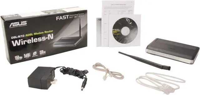 Alt view image 5 of 5 - ASUS DSL-N10 Wireless-N150 ADSL Modem Router 24Mbps downstream Ethernet Port ADSL 2/2+, IEEE 802.3/3u, IEEE 802.11b/g/n manufactured recertified